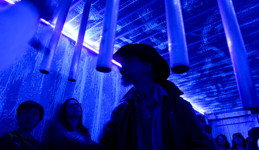 Picture of Jez inside the container