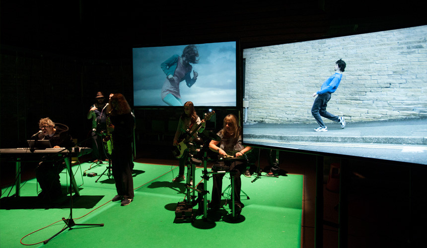 The Band in CONTAINED. Photo ©Tim Smith 2015