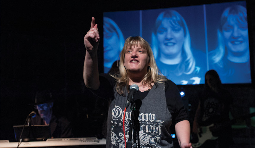 Zara Mallinson in CONTAINED. Photo ©Tim Smith 2015